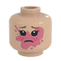 Girl Popped Bubble Gum on Face Minifig Head made using LEGO part by B3 Customs