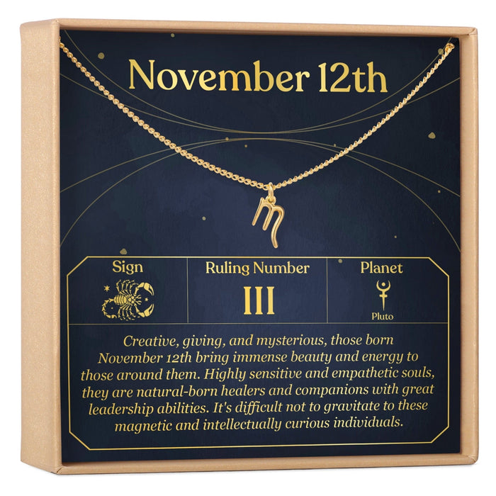 November 12th Scorpio Necklace by Dear Ava
