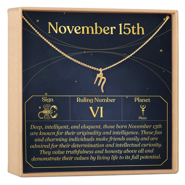 November 15th Scorpio Necklace by Dear Ava