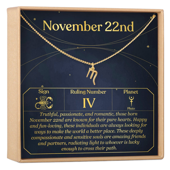 November 22nd Scorpio Necklace by Dear Ava