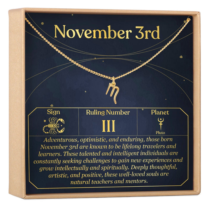 November 3rd Scorpio Necklace by Dear Ava