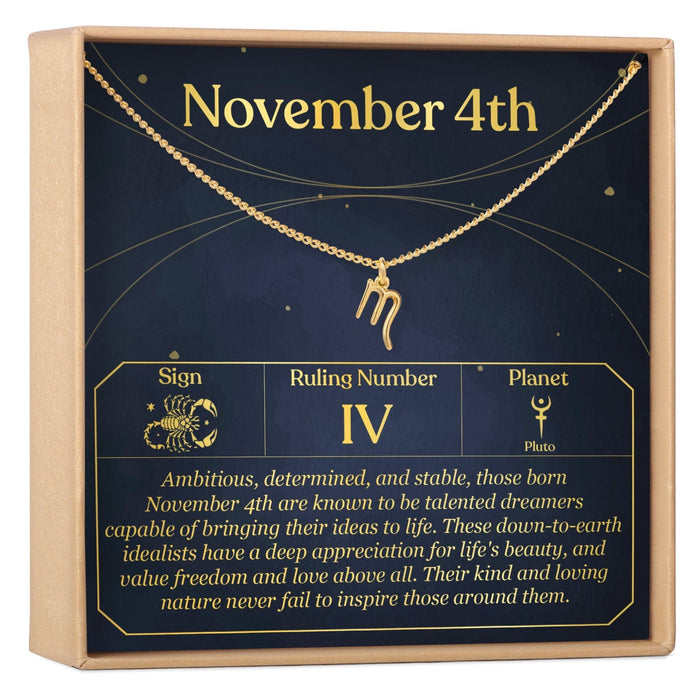 November 4th Scorpio Necklace by Dear Ava