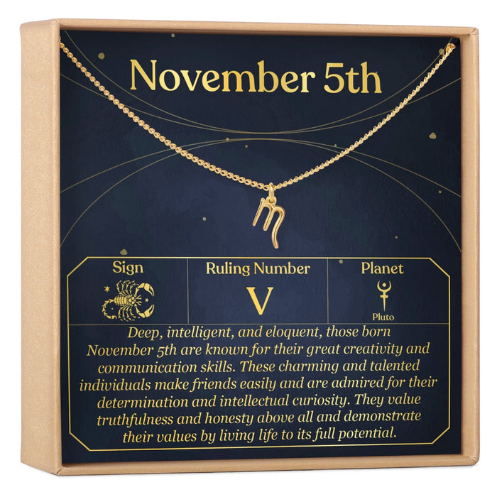 November 5th Scorpio Necklace by Dear Ava