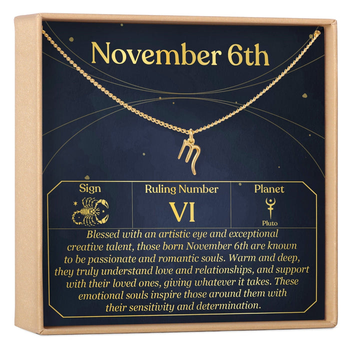 November 6th Scorpio Necklace by Dear Ava