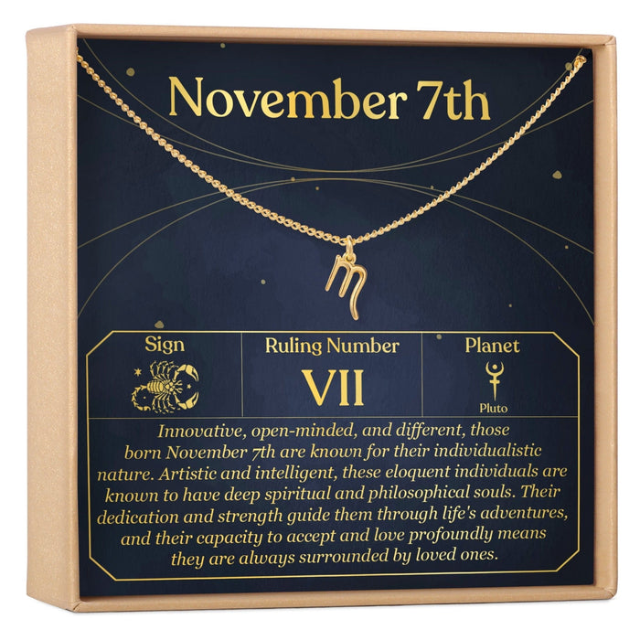 November 7th Scorpio Necklace by Dear Ava