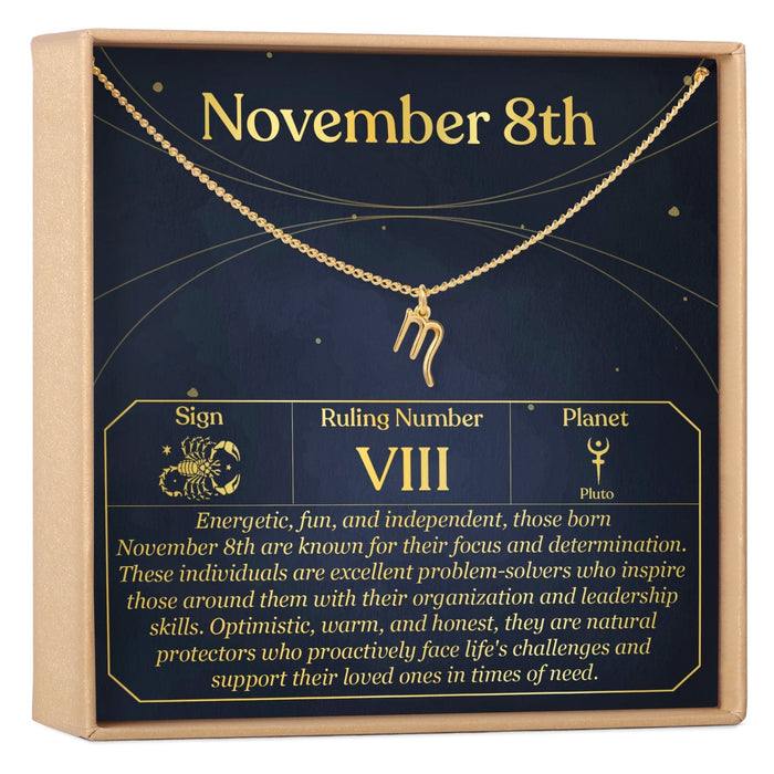 November 8th Scorpio Necklace by Dear Ava