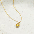 November Birthday Citrine Birthstone Necklace by Dear Ava