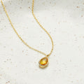 November Birthstone / Topaz Crystal Charm Necklace by Dear Ava