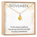 November Birthstone / Topaz Crystal Charm Necklace by Dear Ava