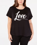 Ideology Women’s Love Graphic T-Shirt Noir by Vanessa Jane
