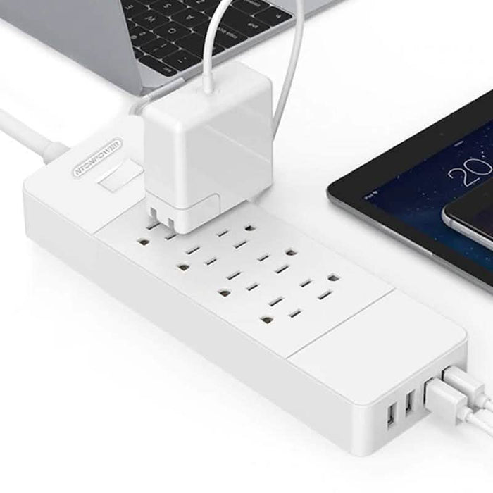 NTON Power USP US Electric Plug 8 AC Power Outlet with USB Charger by DailySale