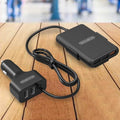 NTONPOWER 5 USB Ports Car Charger with 1.8 Extension Cable by DailySale