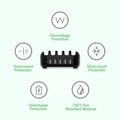 NTONPOWER Smartphone Charging Station 5 USB Ports Dock & Organizer by DailySale