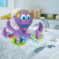 Nuby Floating Purple Octopus with 3 Hoopla Rings Interactive Bath Toy by DailySale