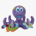 Nuby Floating Purple Octopus with 3 Hoopla Rings Interactive Bath Toy by DailySale