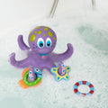 Nuby Floating Purple Octopus with 3 Hoopla Rings Interactive Bath Toy by DailySale