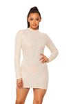 Nylon Striped Iridescent Sequin Dress
