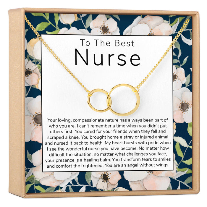 Nurse Double Circles Necklace by Dear Ava
