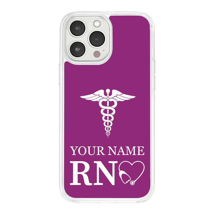Nurse HD Custom Name Apple iPhone 14 Series Mag-Safe Phone Case by Affinity Bands