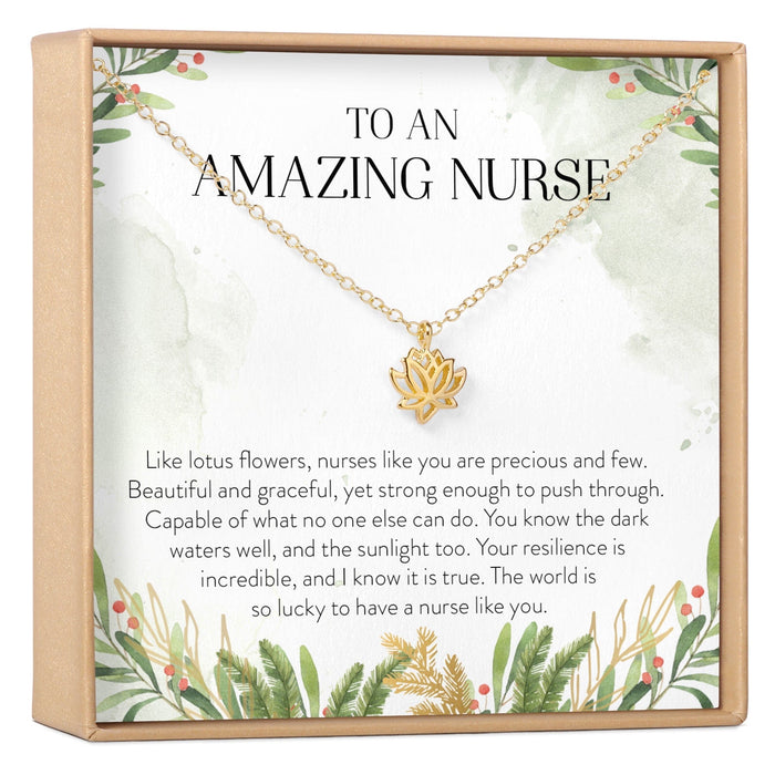Nurse Lotus Necklace by Dear Ava