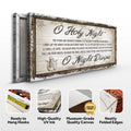O Holy Night Christmas Sign by Tailored Canvases
