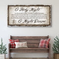 O Holy Night Christmas Sign by Tailored Canvases
