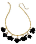 Inc Gold-Tone Fabric Flower Statement Necklace, 16 + 3 Extender by Vanessa Jane