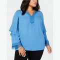 Alfani Women's Plus Size Crochet-Trim Top by Vanessa Jane