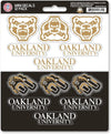 Oakland University Golden Grizzlies 12-Piece Mini Decal Sticker Set, 5x6 Inch Sheet, Gift for football fans for any hard surfaces around home, automotive, personal items