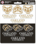 Oakland University Golden Grizzlies 12-Piece Mini Decal Sticker Set, 5x6 Inch Sheet, Gift for football fans for any hard surfaces around home, automotive, personal items by Fielders Choice