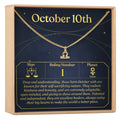 October 10th Libra Necklace by Dear Ava