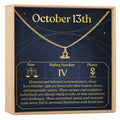 October 13th Libra Necklace by Dear Ava