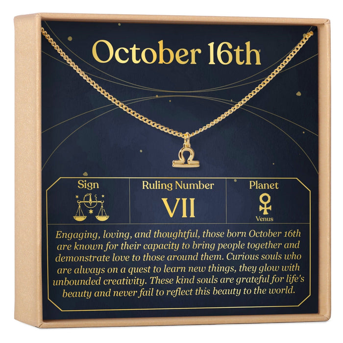 October 16th Libra Necklace by Dear Ava