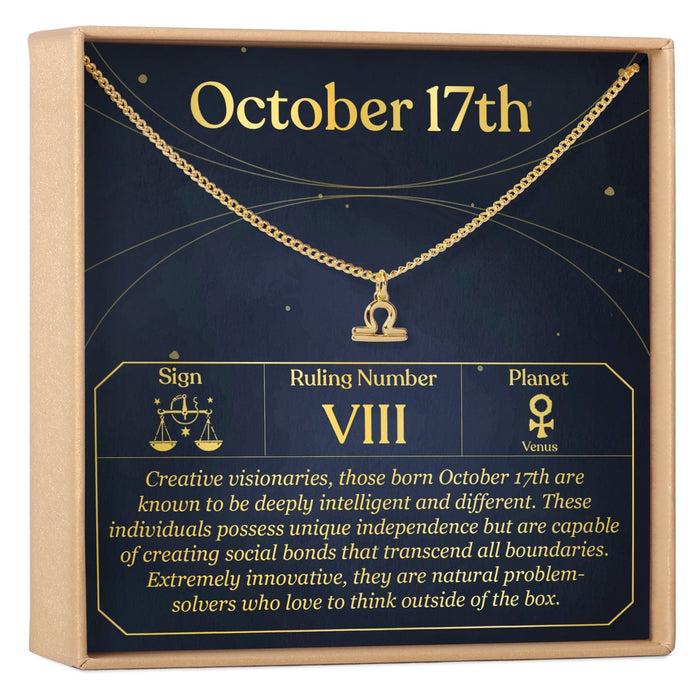 October 17th Libra Necklace by Dear Ava