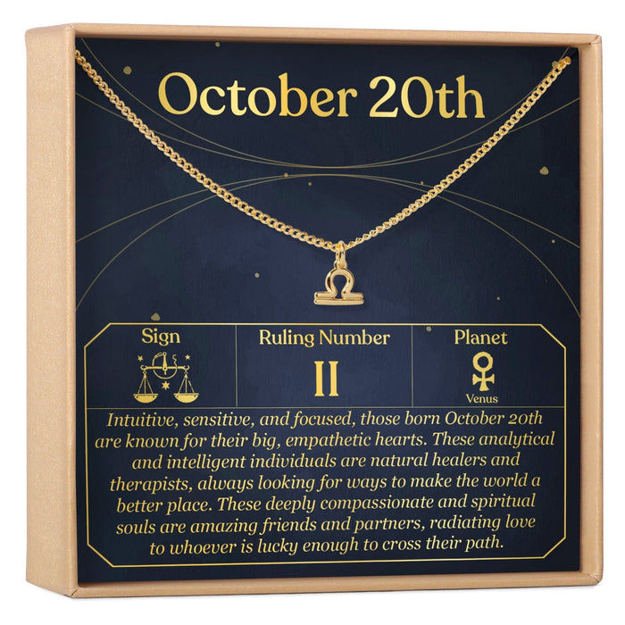 October 20th Libra Necklace by Dear Ava