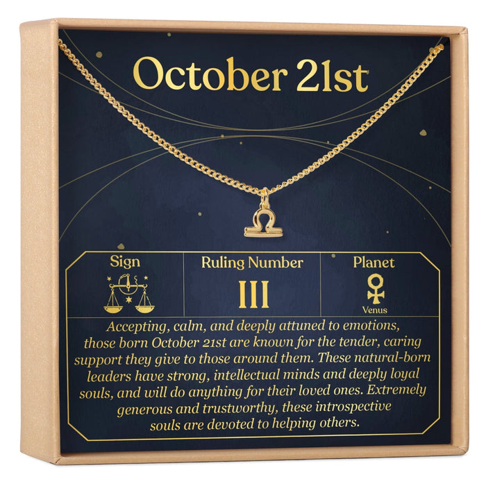 October 21st Libra Necklace by Dear Ava