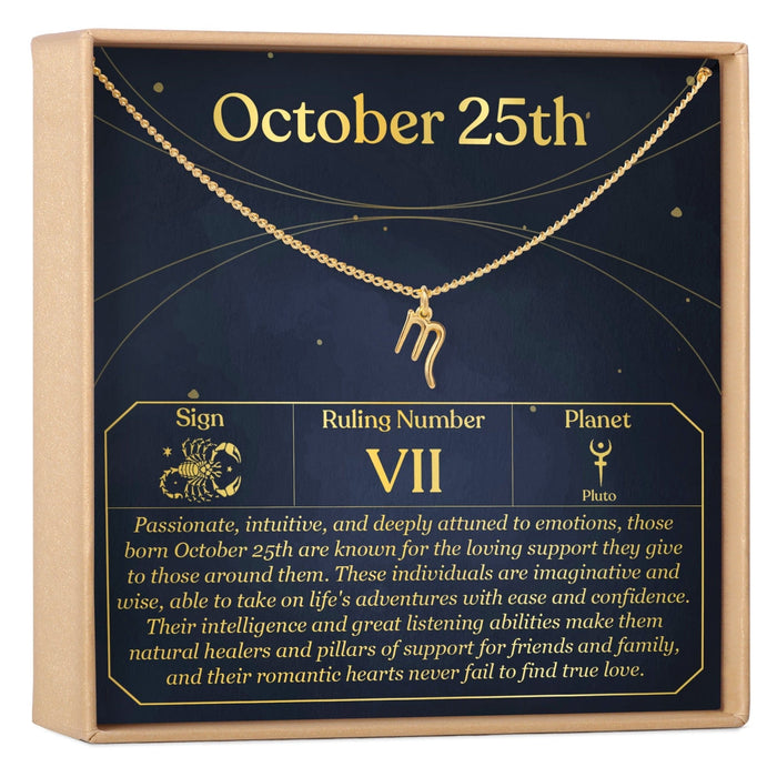 October 25th Scorpio Necklace by Dear Ava