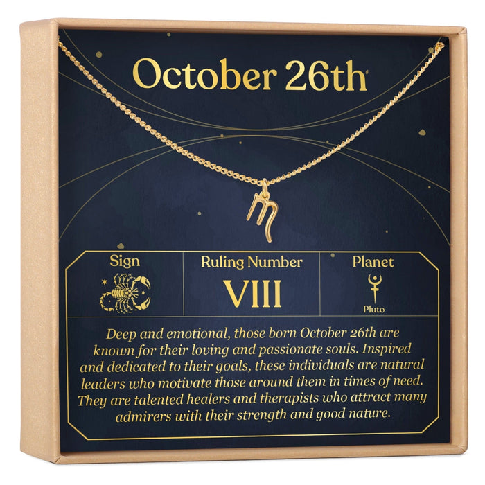 October 26th Scorpio Necklace by Dear Ava