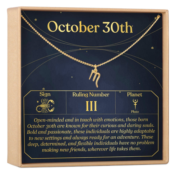 October 30th Scorpio Necklace by Dear Ava
