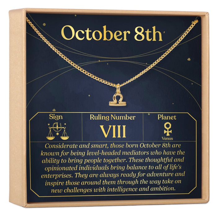 October 8th Libra Necklace by Dear Ava