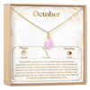 October Birthday Tourmaline Birthstone Necklace