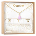 October Birthday Tourmaline Birthstone Necklace by Dear Ava