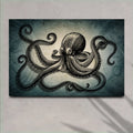 Octopus Coastal Canvas Wall Art by Tailored Canvases