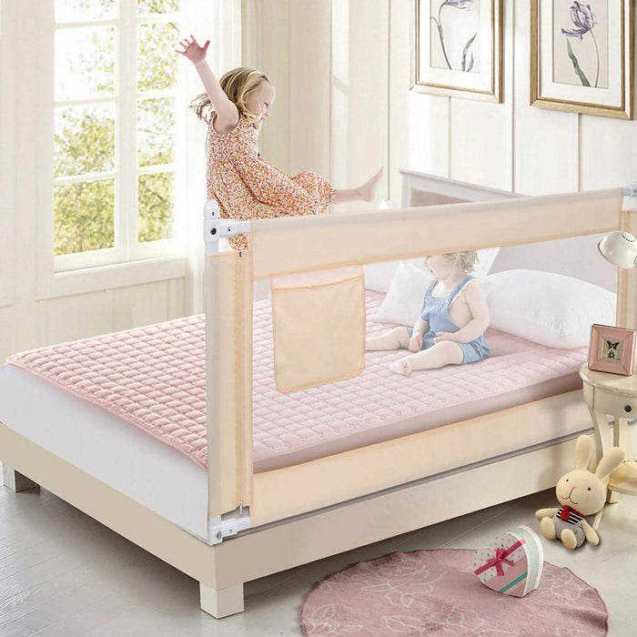 Odoland 70in Foldable Baby Toddler Safety Bed Rail Anti Falling Guard by DailySale
