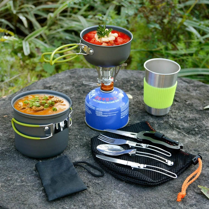 ODOLAND Camping Cookware Kit Lightweight Portable Cookware Set by DailySale