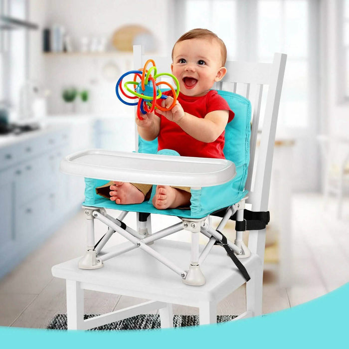 ODOLAND Folding Portable Travel High Chairs Booster Seat with Tray for Baby Infant by DailySale