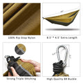 Odoland Lightweight Portable Nylon Camping Hammock and Steel Carabiners by DailySale
