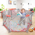 Odoland Safety Portable Playpen Infants Toddler Fence by DailySale