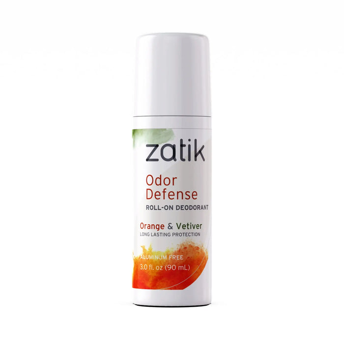 Odor Defense Roll on Deodorant Orange and Vetiver by Zatik Naturals