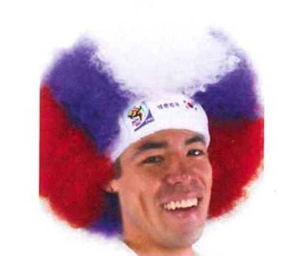 South Korea World Cup Soccer Afro Wig – Official FIFA Licensed Retro Fan Gear by Price Is Right Miami